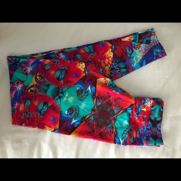 1 Pair of Colorful Patterned High Quality Leggings. Made in Brazil. - Picture 2 of 5